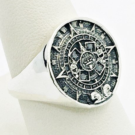 Bague Mexicaine calendrier Aztèque