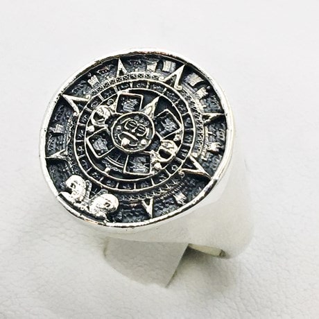 Bague Mexicaine calendrier Aztèque