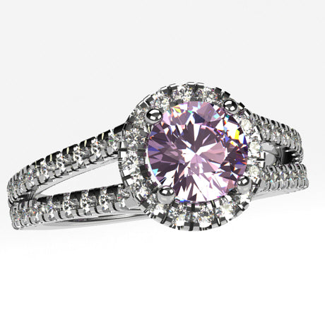 Bague fiancaille morganite hot sale